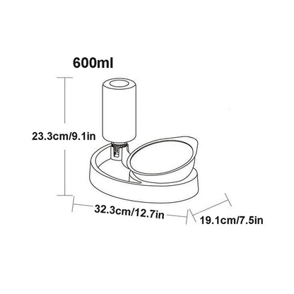 Crescent Shape 15 Degrees Tilt Dog Bowl