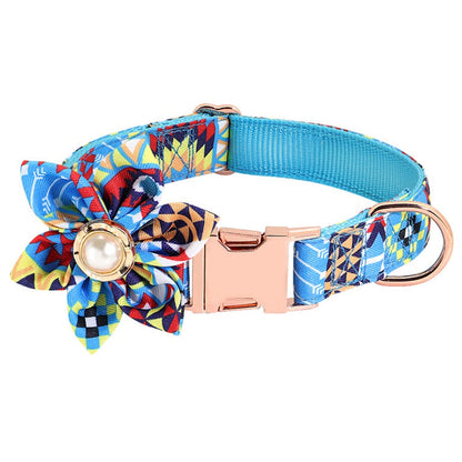 Beautiful Flower Soft Dog Collar