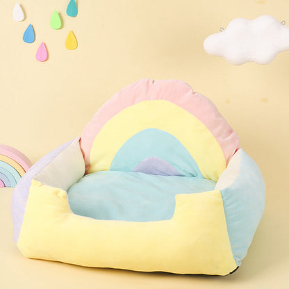 Cosy Soft Rainbow Pet Bed