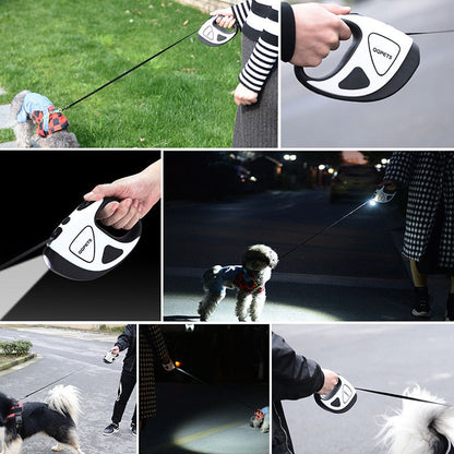 Automatic Extension LED Dog Leash