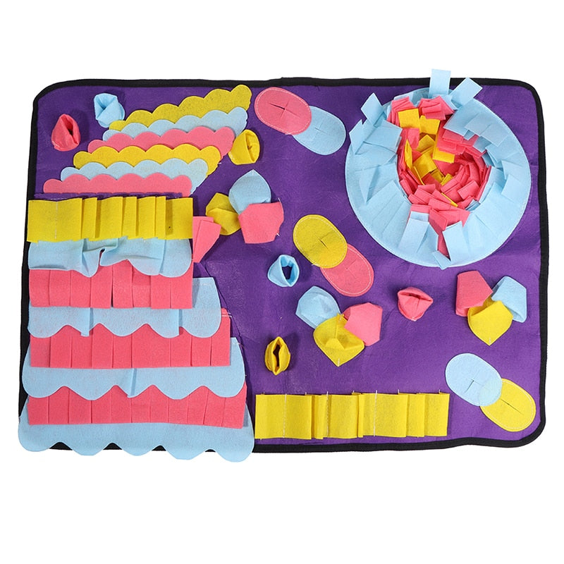 Fun Dog Purple Puzzle Mat