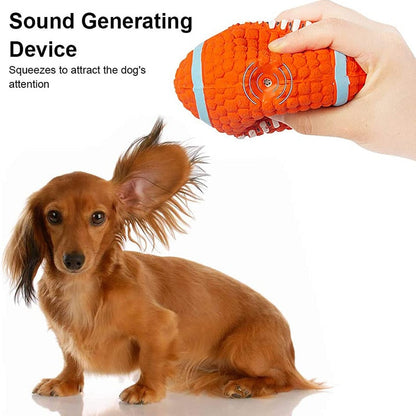 Squeaky Bouncy Dog Football Toy