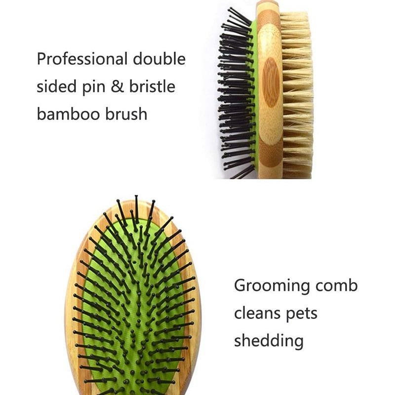 Professional Bristle Bamboo Dog Brush