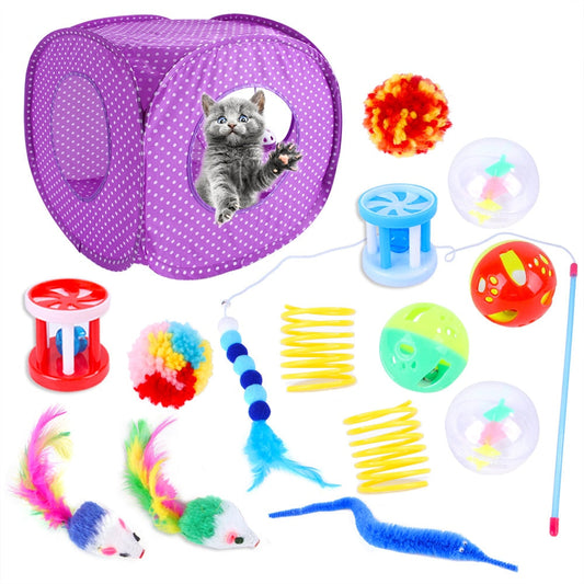 15 Pack Assorted Cat Toys