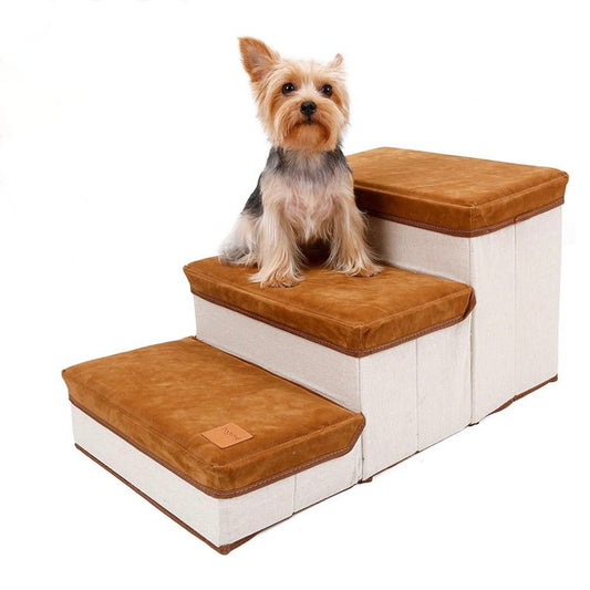 3 Steps Pet Stairs With Storage