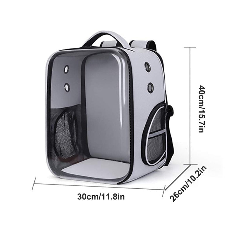 Clear Window Travel Pets Backpack