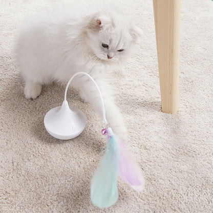 Interactive Cats Stick Feather Tease Toy