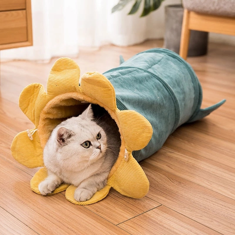 Vegetable Collapsible Cat Tunnel