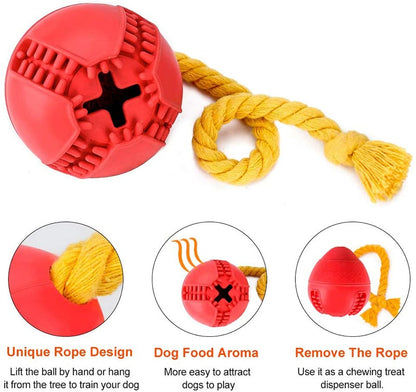 Soft Rubber Bristles Rope Dog Toys