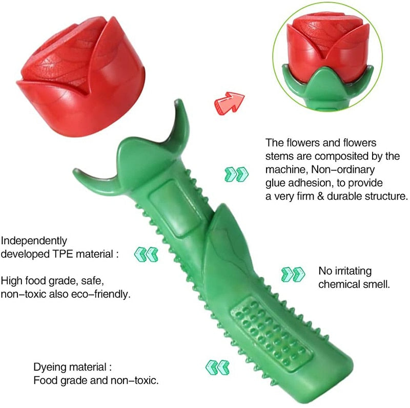 Durable Rose Shaped Dog Toys