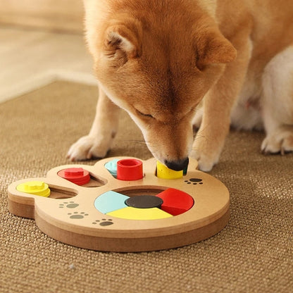 Wooden Puzzle Slow Feeder Toy