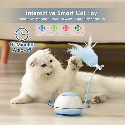 360 Rotating Teasing Feather Cat Toy