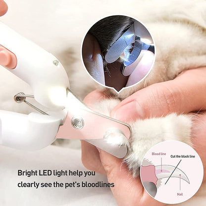 Built In LED Light Dog Nail Clippers