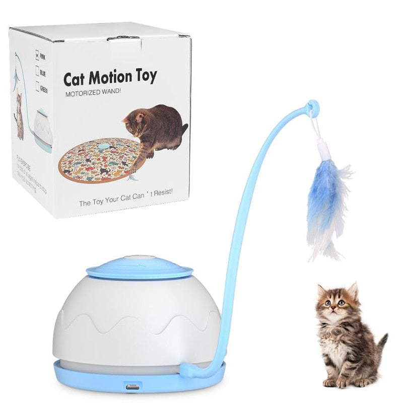 360 Rotating Teasing Feather Cat Toy