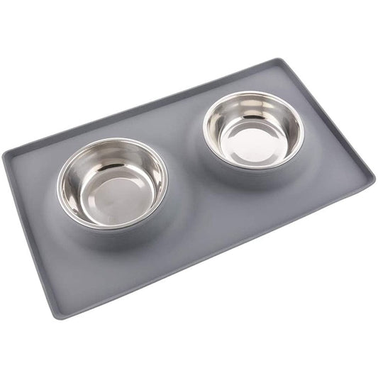 Stainless Steel Dog Bowl With Silicone Mat