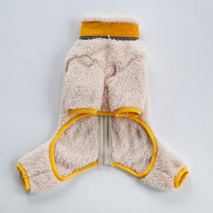 Soft Plush Yellow Dog Jumpsuit