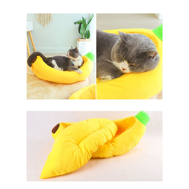 Winter Warm Pet Banana Bed