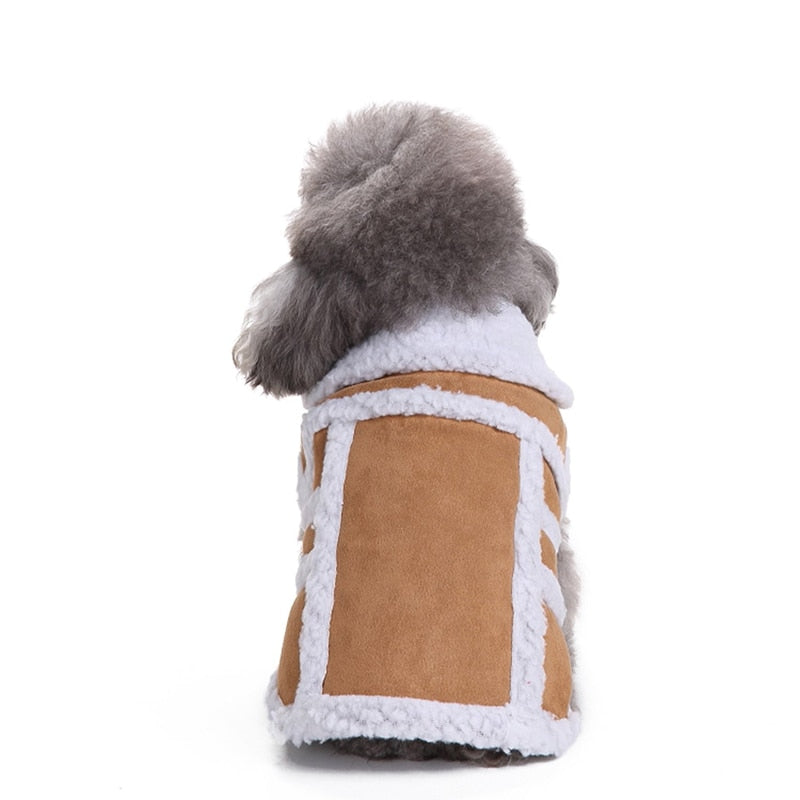Vintage Warm Fleece Dog Coat