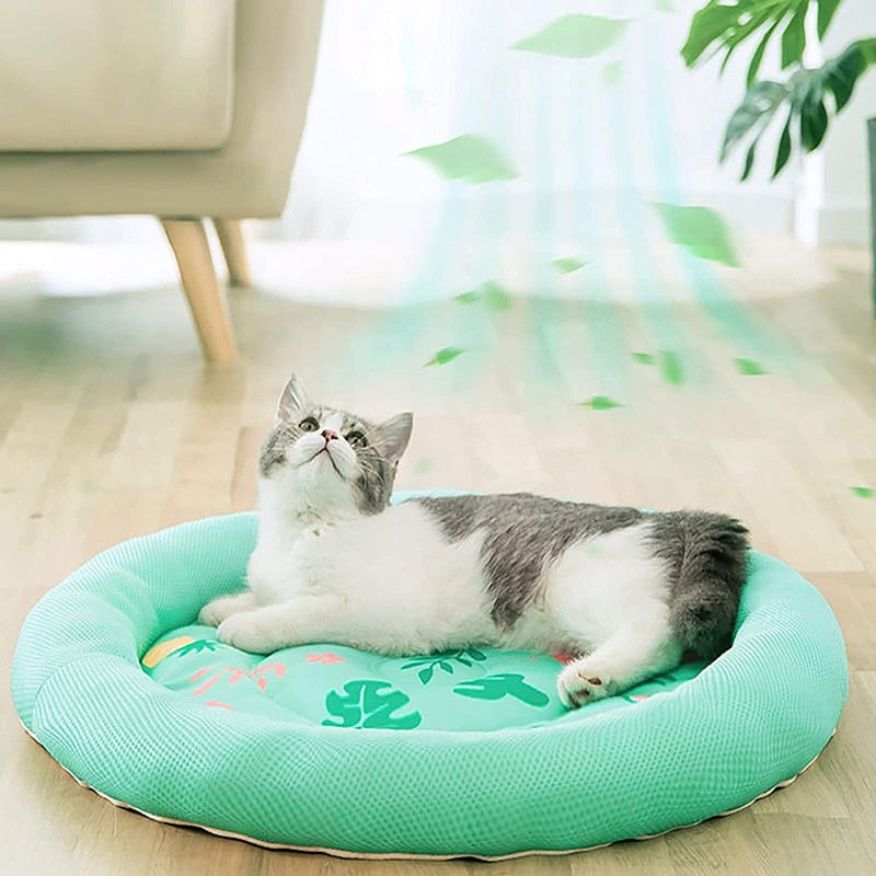 Summer Ice Silk Mesh Pet Mat