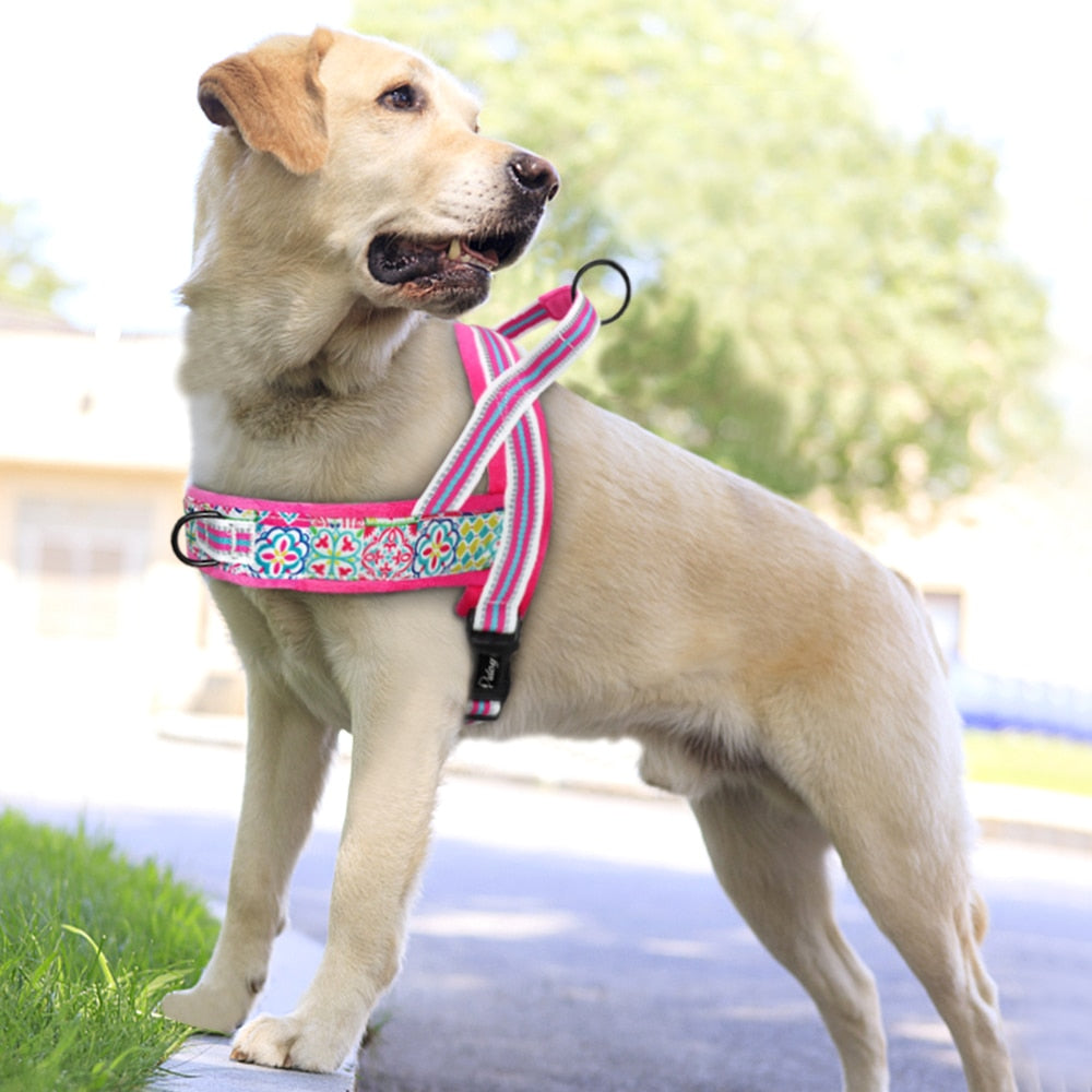 Reflective Dog Harnesses With Handle