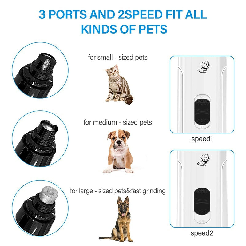 3 Ports 2 Speed Pet Nail Grinder