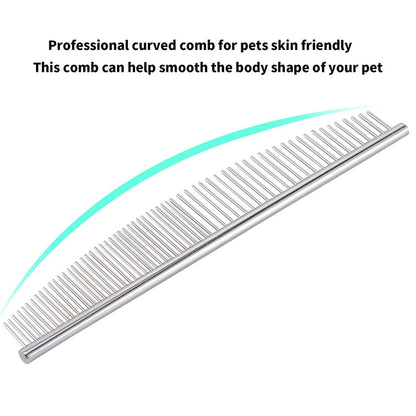 Stainless Steel Arc Design Dog Comb