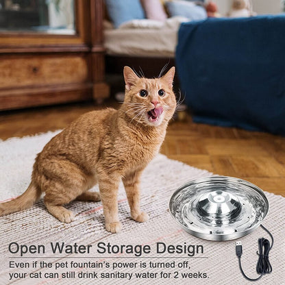 2L Stainless Steel Pet Drinking Fountains