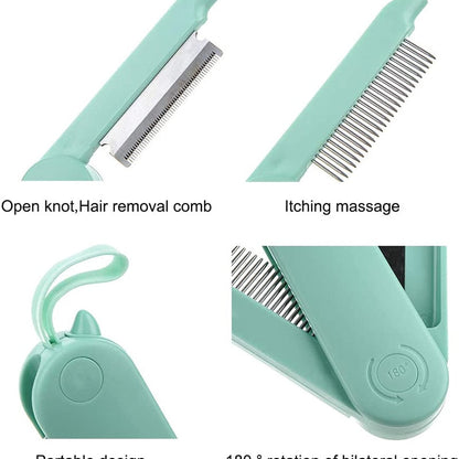 Professional Foldable 2 In 1 Dog Comb