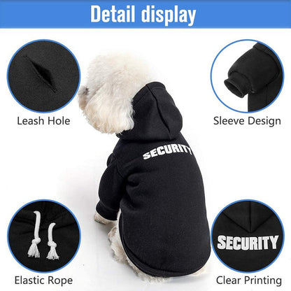 Security Printed Warm Dog Hoodies