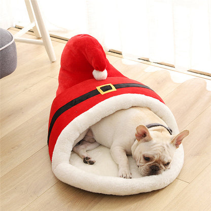 Christmas Hat Shaped Dog Bed