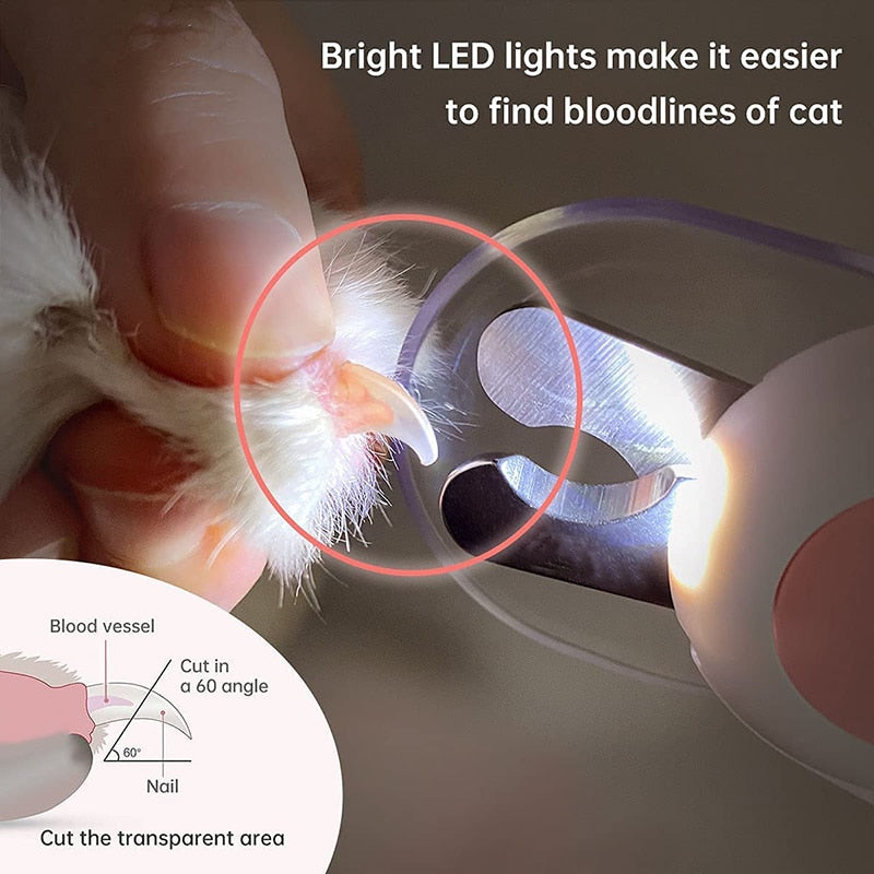 LED Light Pet Dogs Nail Trimmer