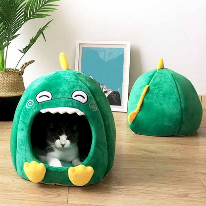 Green Dino Cute Pet Bed