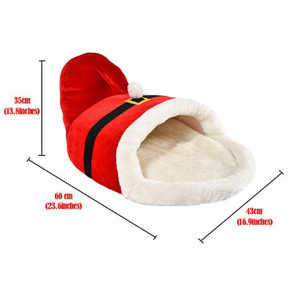 Christmas Hat Shaped Dog Bed