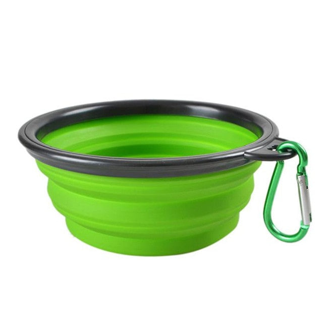 Outdoor Silicone Dog Bowl With Carabiner