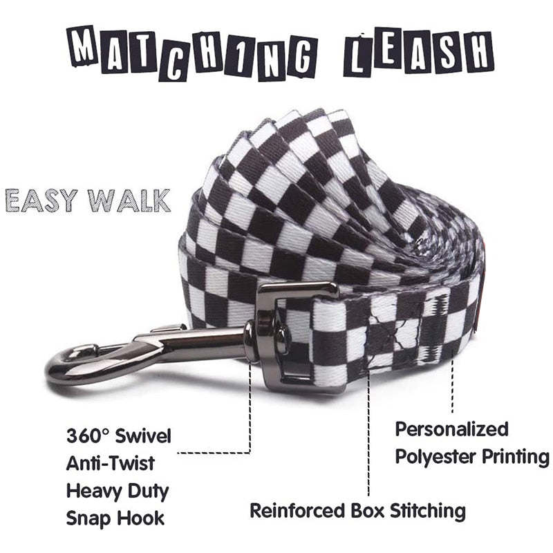 Fashion Plaid No Pull Dog Harness & Leash