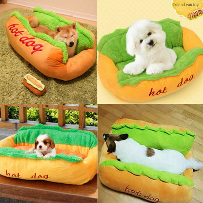 Funny Hot Dog Pet Bed