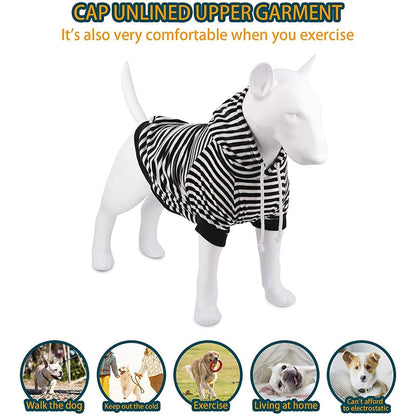 Fashion Striped Dog Hoodie Clothes