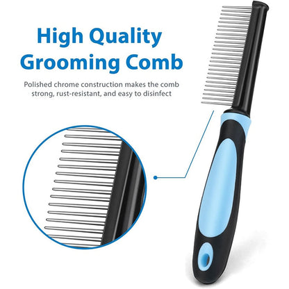 Comfy Handle Stainless Steel Dog Comb