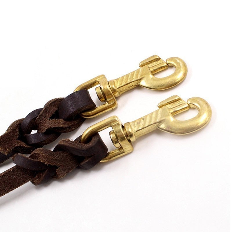 High End Cowhide Leather Dog Leash