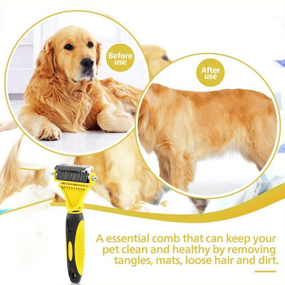 2 Sided Professional Dog Dematting Brush