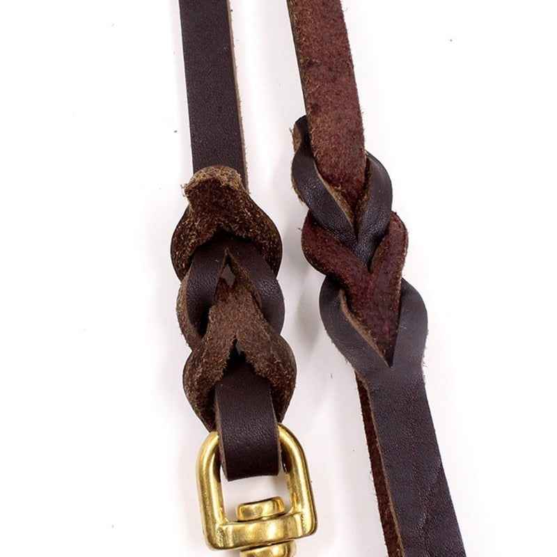 High End Cowhide Leather Dog Leash