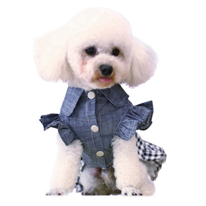 Spring Dog Denim Dress