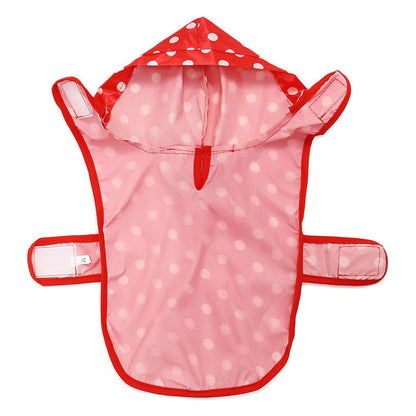 Cute Dot Waterproof Dog Raincoat