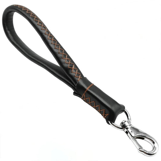 Real Leather Short Dog Leash