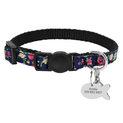 Floral Cat Collar With Bell
