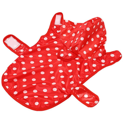 Cute Dot Waterproof Dog Raincoat