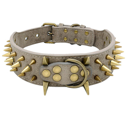 PU Leather Spiked Studded Dog Collar