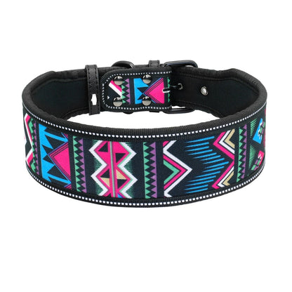 Breathable Padded Striped Dog Collar