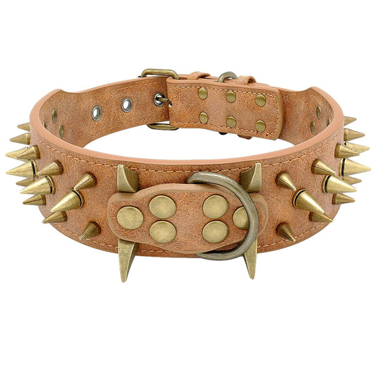 PU Leather Spiked Studded Dog Collar