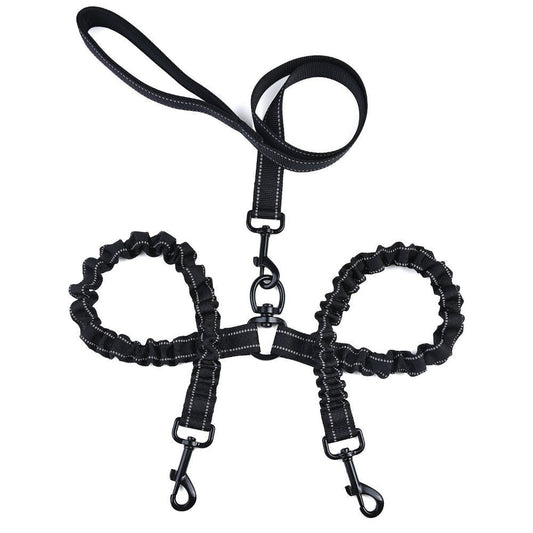 Premium Bungee Double Dog Leashes